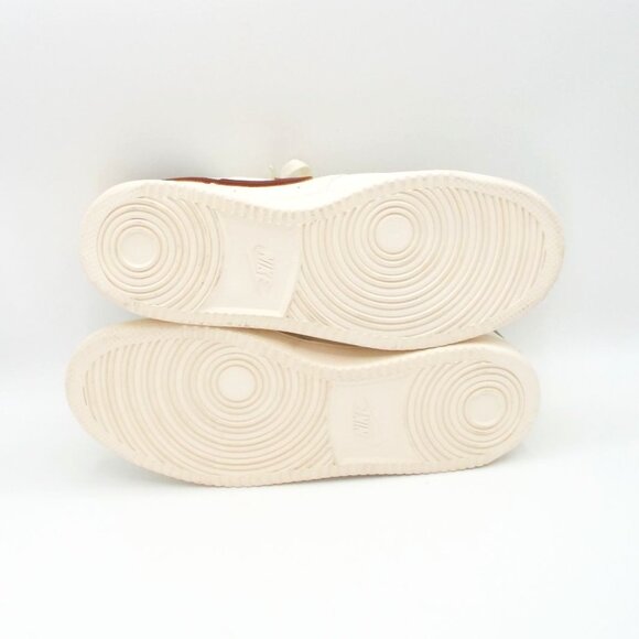 Nike Court Vision Low Sail Oxen Brown Yellow Leather Sneakers CD5434-117 - Picture 8 of 12